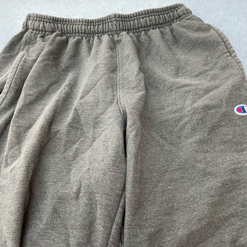 Champion Gray Sweatpants Relaxed Fit Fleece